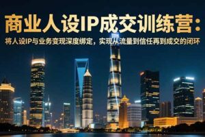 （16789期）商业人设IP成交训练营-12月：将人设IP与业务变现深度绑定，从流量到信任再到成交闭环