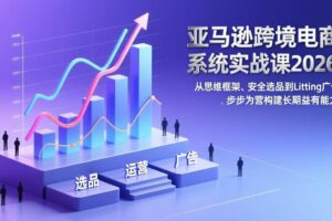 （17173期）亚马逊跨境电商系统实战课2026：从思维框架、安全选品到Listing广告，步步为营构建长期盈利能力