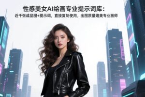 （17262期）性感美女AI绘画专业提示词库：近千张成品图+提示词，直接复制使用，出图质量媲美专业画师