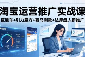 （17774期）淘宝运营推广实战课（更新26年3月）直通车+引力魔方+赛马测款+达摩盘人群推广等