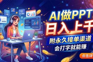 (19644期)AI做PPT日入上千,附永久接单渠道,会打字就能赚