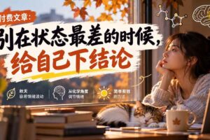 (20716期)【无水印】某付费文章:别在状态最差的时候,给自己下结论